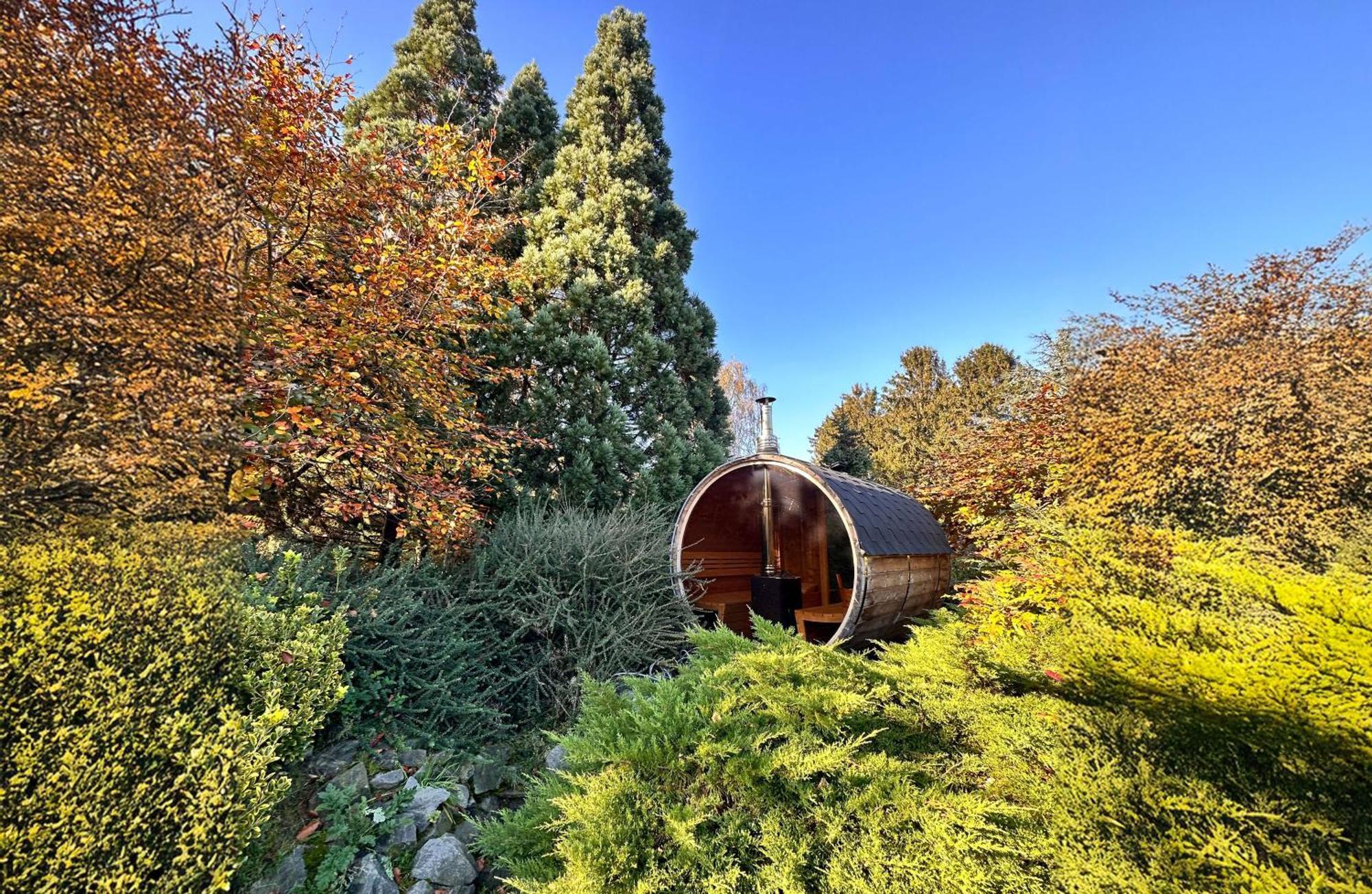 Wellness Tuin - Ultieme Partner Beleving - St Hubertus Suite Met Jacuzzi ,Openhaard, Prive Hottub En Prive Sauna In Jachthut Stijl Horst Dış mekan fotoğraf